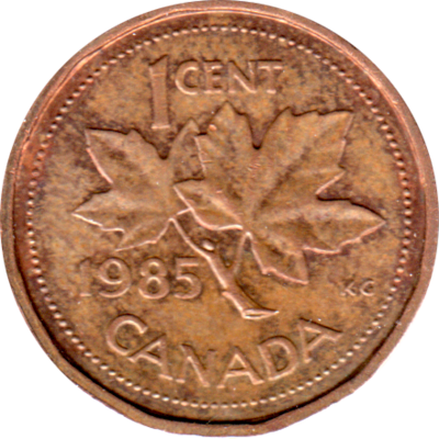 1 cent, 1985 Reverse