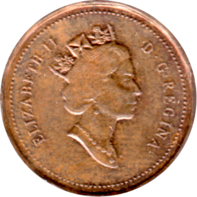 1 cent, 1996 Obverse