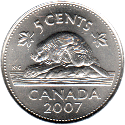 5 cents, 2007 Reverse