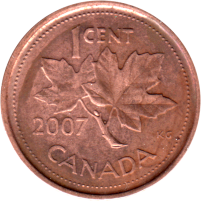 1 cent, 2007 Reverse
