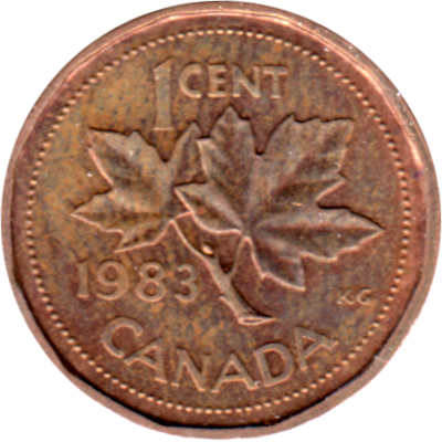 1 cent, 1983 Reverse