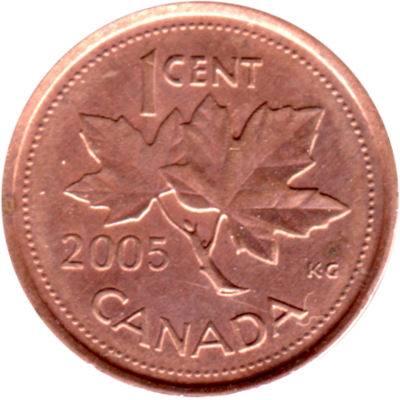 1 cent, 2005 Reverse