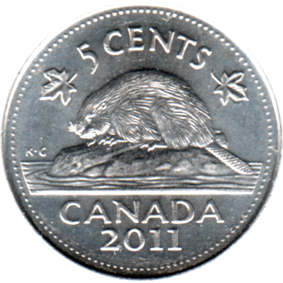 5 cents, 2011 Reverse