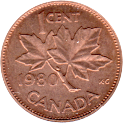 1 cent, 1980 Reverse