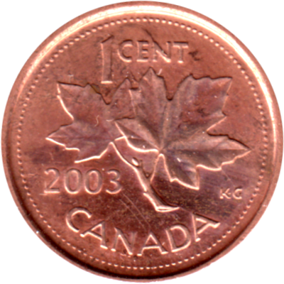 1 cent, 2003 Reverse