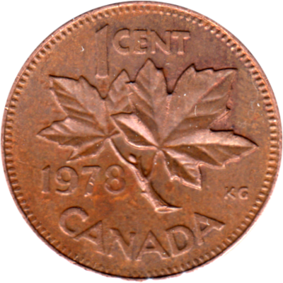 1 cent, 1978 Reverse