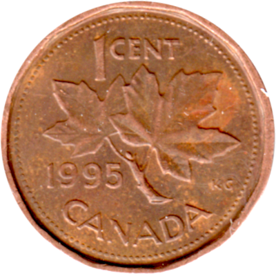 1 cent, 1995 Reverse