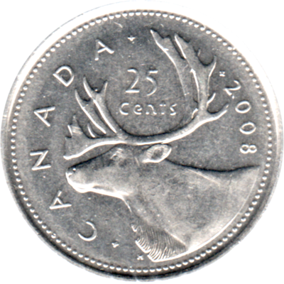 25 cents, 2008 Reverse