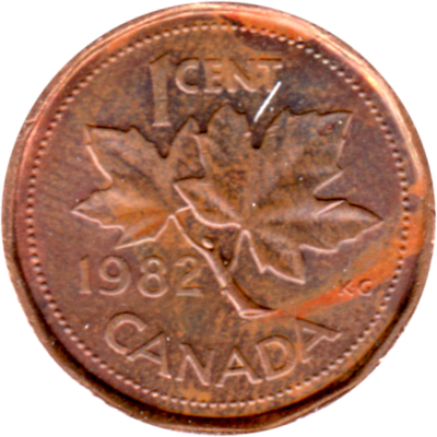 1 cent, 1982 Reverse