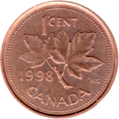 1 cent, 1998 Reverse