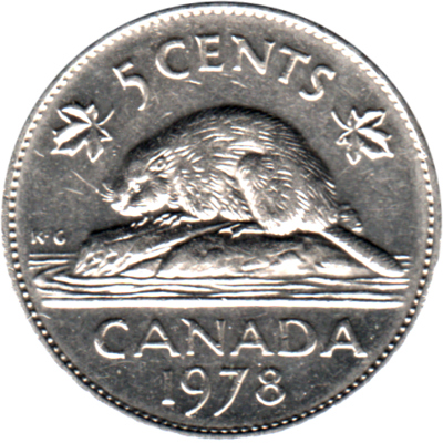 5 cents, 1978 Reverse