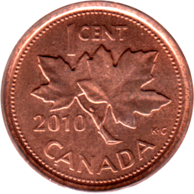 1 cent, 2010 Reverse