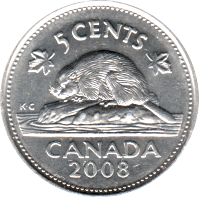 5 cents, 2008 Reverse