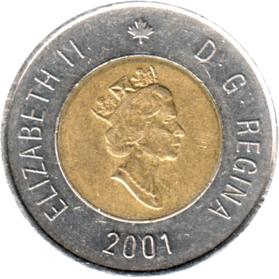 2 Dollars, 2001 Obverse