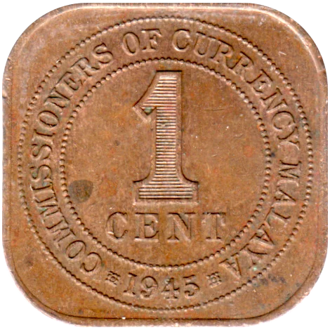 1 cent, 1945 Reverse