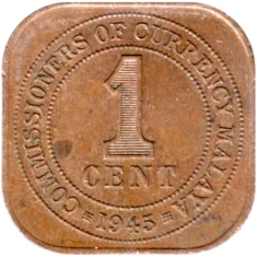 Preview 1 cent, 1945 reverse