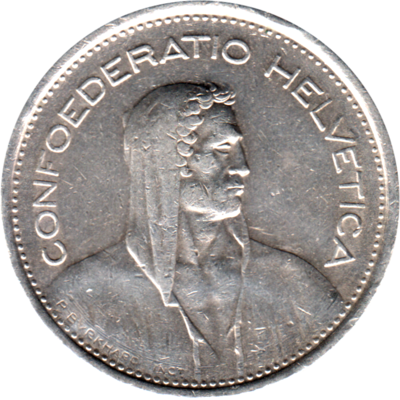 5 Franks, 1968 Obverse
