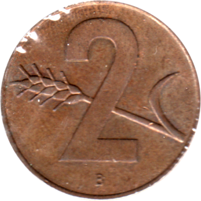 2 Rappen, 1958 Reverse