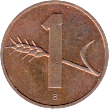 1 Rappen, 1988 Reverse