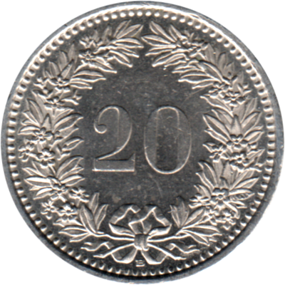 20 Rappen, 1997 Reverse