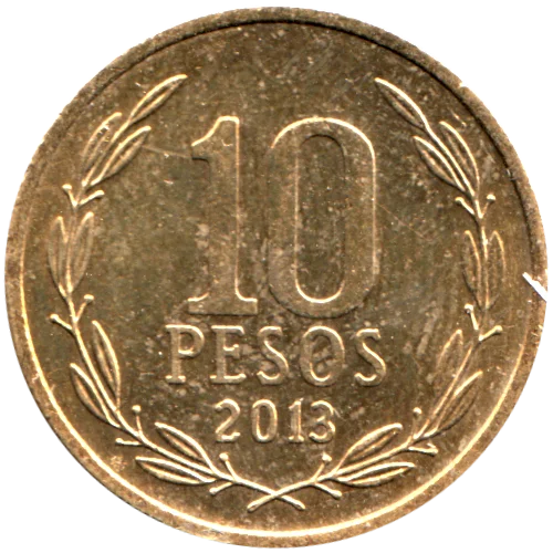 10 Pesos, 2013 Reverse