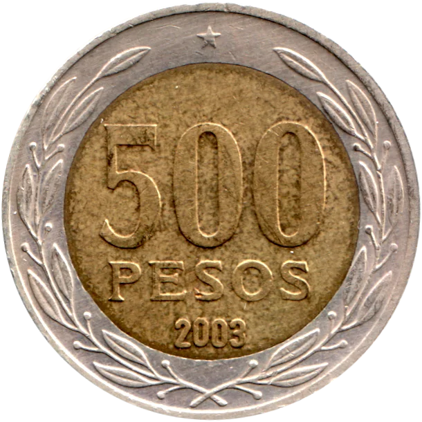 500 Pesos, 2003 Reverse