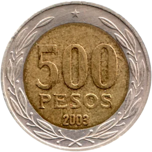 Preview 500 Pesos, 2003 reverse