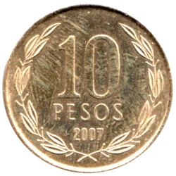 Preview 10 Pesos, 2007 reverse