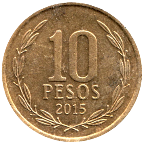 10 Pesos, 2015 Reverse