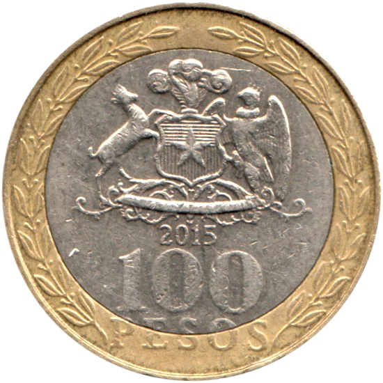 100 Pesos, 2015 Reverse