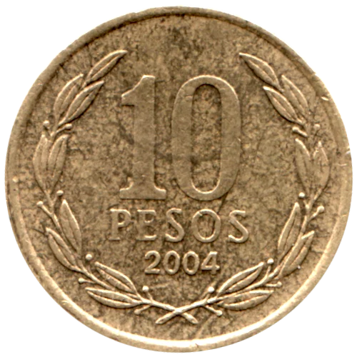 10 Pesos, 2004 Reverse