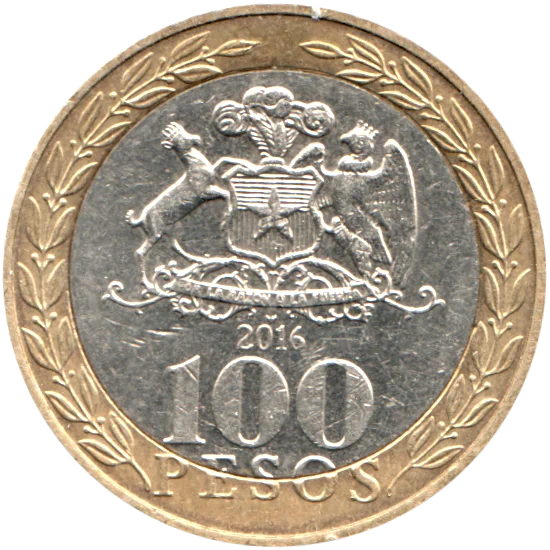 100 Pesos, 2016 Reverse