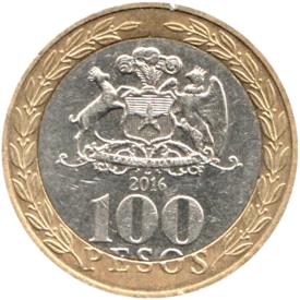Preview 100 Pesos, 2016 reverse