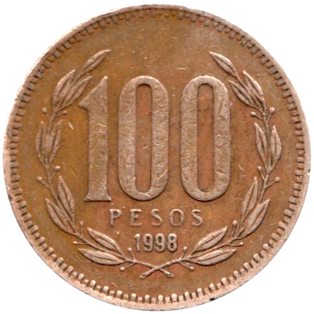 100 Pesos, 1998 Reverse