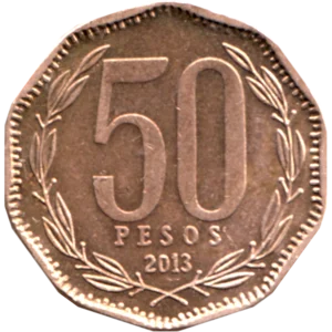 Preview 50 Pesos, 2013 reverse