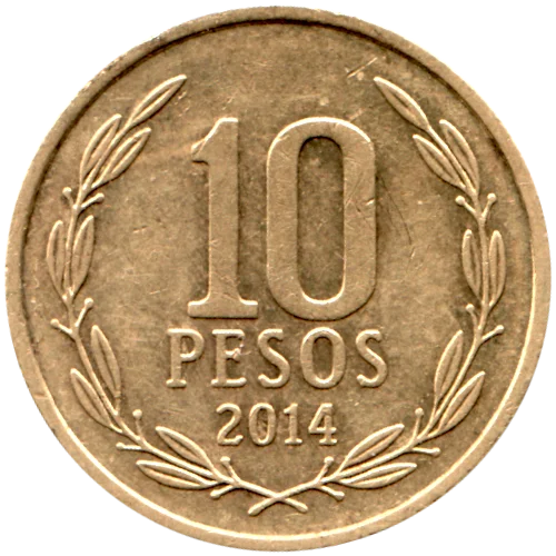 10 Pesos, 2014 Reverse