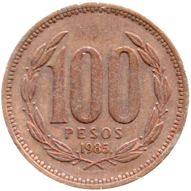 100 Pesos, 1985 Reverse