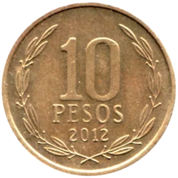Preview 10 Pesos, 2012 reverse
