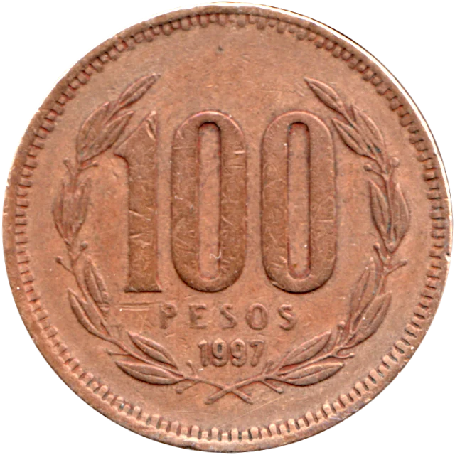 100 Pesos, 1997 Reverse