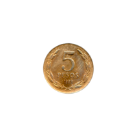 Preview 5 Pesos, 1989 reverse
