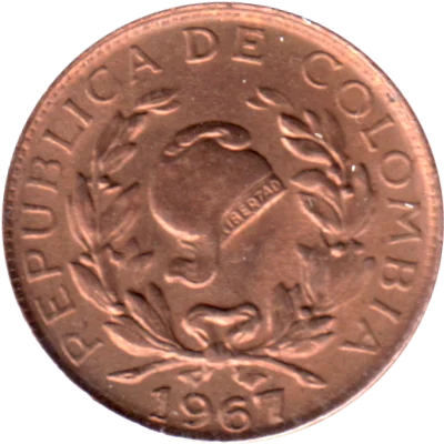 1 centavo, 1967 Obverse