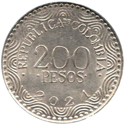 200 Pesos, 2021 Reverse