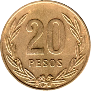 Preview 20 Pesos, 1982 reverse