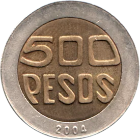 Preview 500 Pesos, 2004 reverse