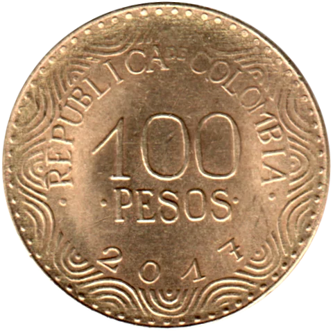 100 Pesos, 2017 Reverse
