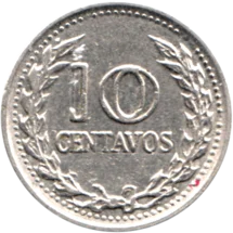 Preview 10 centavos, 1972 reverse