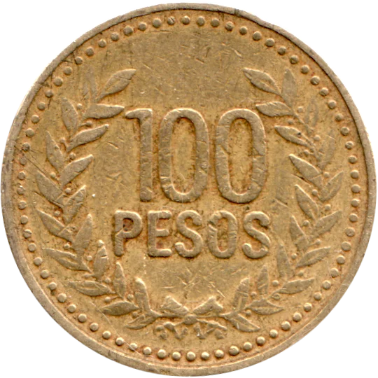 100 Pesos, 1995 Reverse
