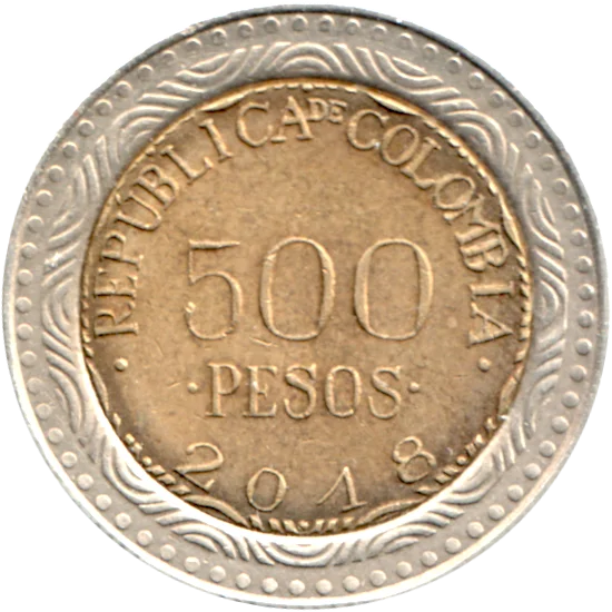 500 Pesos, 2018 Reverse