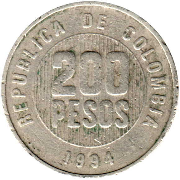 200 Pesos, 1994 Reverse