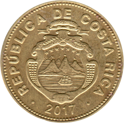 25 Colones, 2017 Obverse